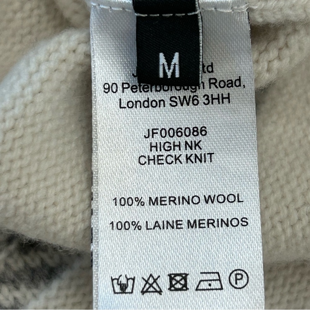 JOSEPH Turtleneck Merino Wool Cream Grey Warm Size M Excellent condition ￼￼￼ - Picture 6 of 11
